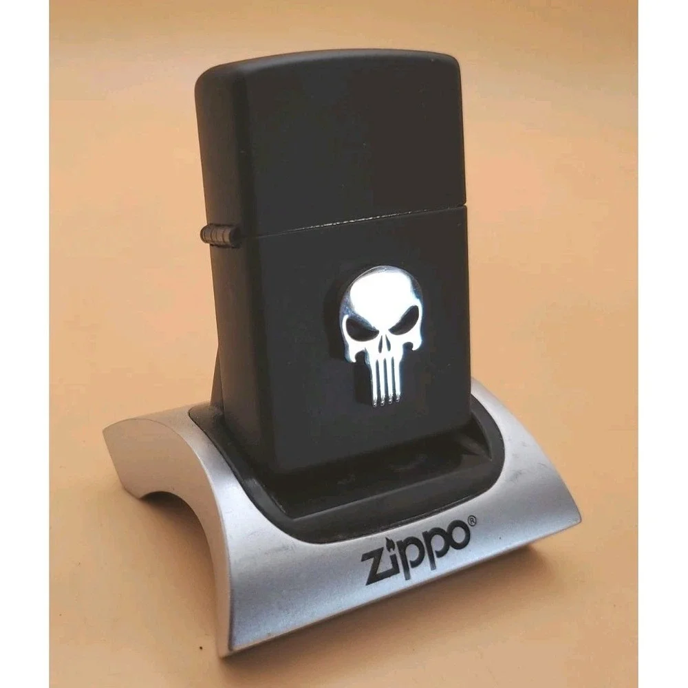 Zippo Lighter With A Vigilantly Emblem Matt Black,  Unused